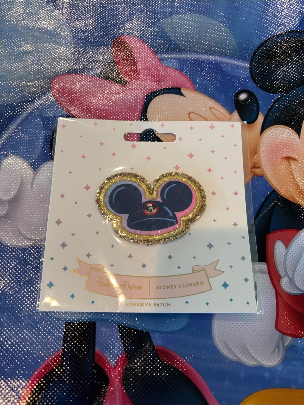 Stoney Clover Lane Disney Mickey Ear Patch - Navy, Pink, Gold-Firm price
